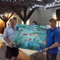 Elanco Canada Art Project going home with Barney