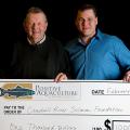 Cory presents Community Donation to Mike Gage, CR Salmon Foundation 